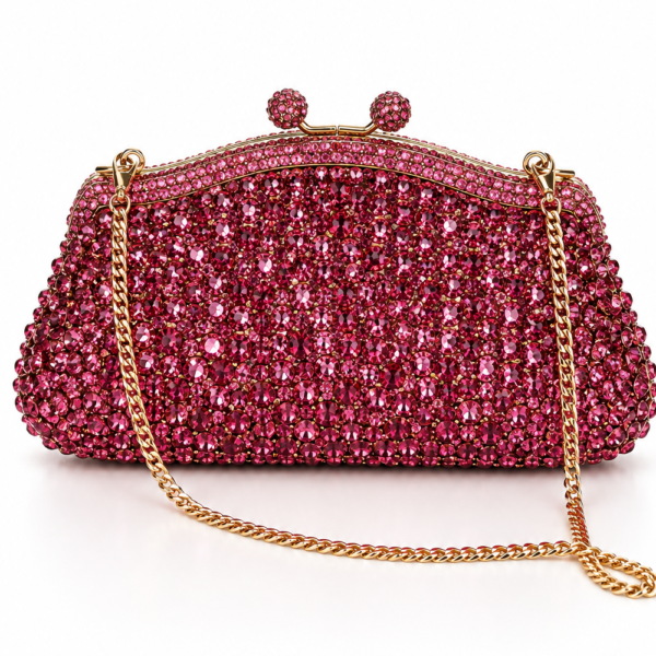 Pink Sparkling Clutch Bag