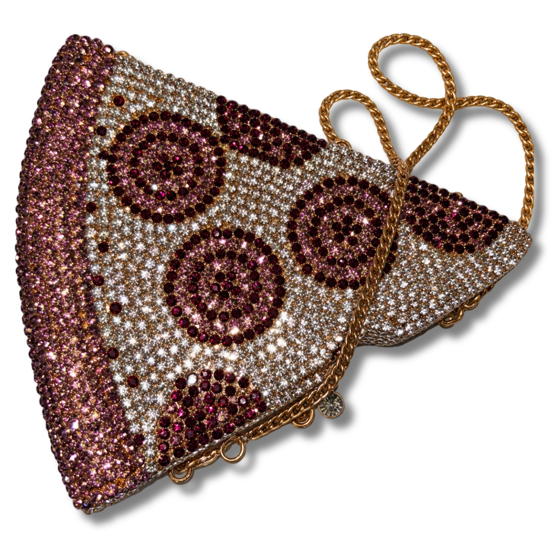 Purple Crystal Pizza Clutch